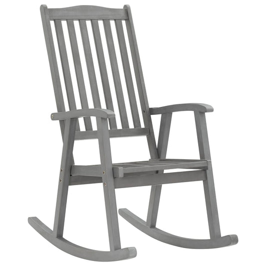 Rocking chair grey solid acacia wood