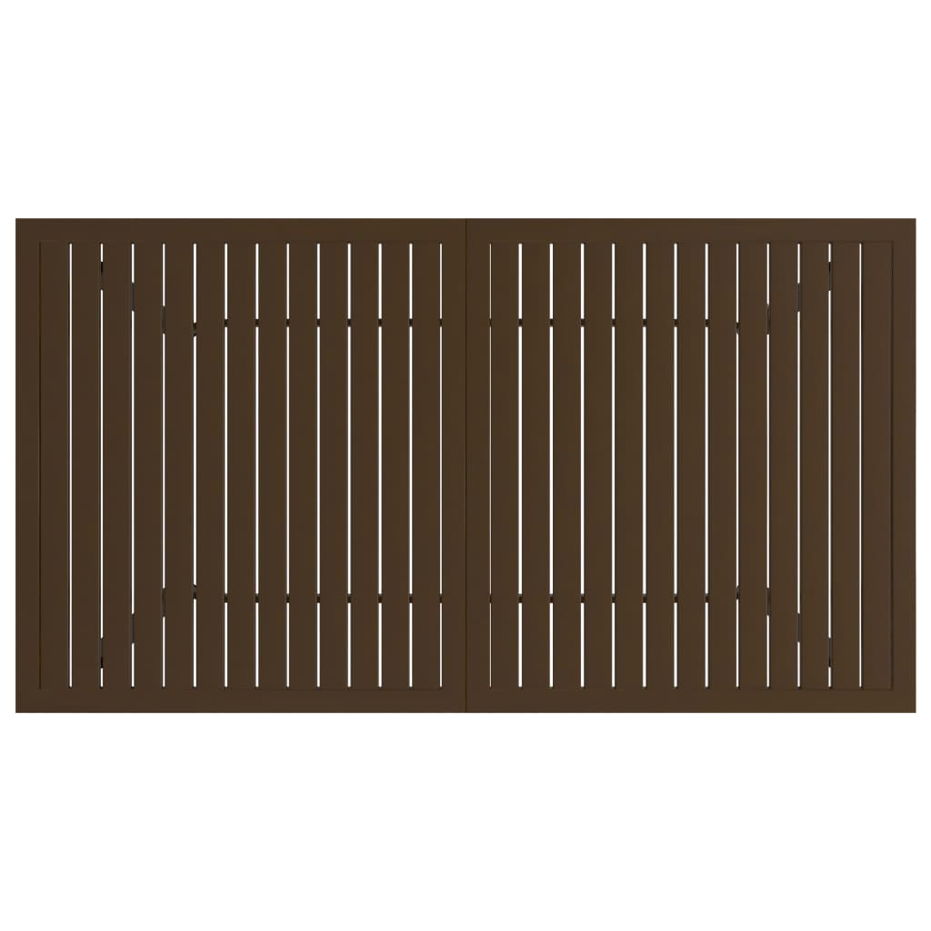 Gartentisch Braun 140x80x72 cm Stahl