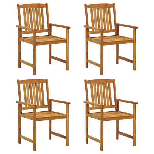 Garden chairs 4 pcs. Solid wood acacia
