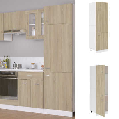Refrigerator conversion cabinet Sonoma oak 60x57x207 cm wood material