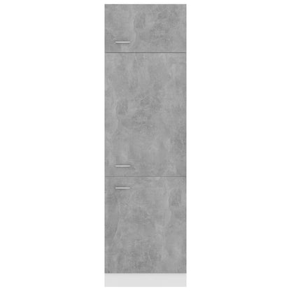 Refrigerator conversion cabinet concrete grey 60x57x207 cm wood material
