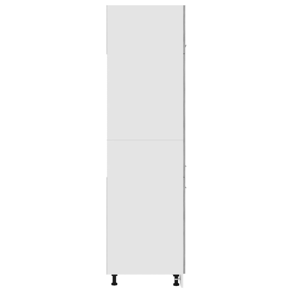 Refrigerator conversion cabinet concrete grey 60x57x207 cm wood material