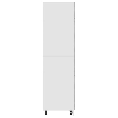 Refrigerator conversion cabinet concrete grey 60x57x207 cm wood material
