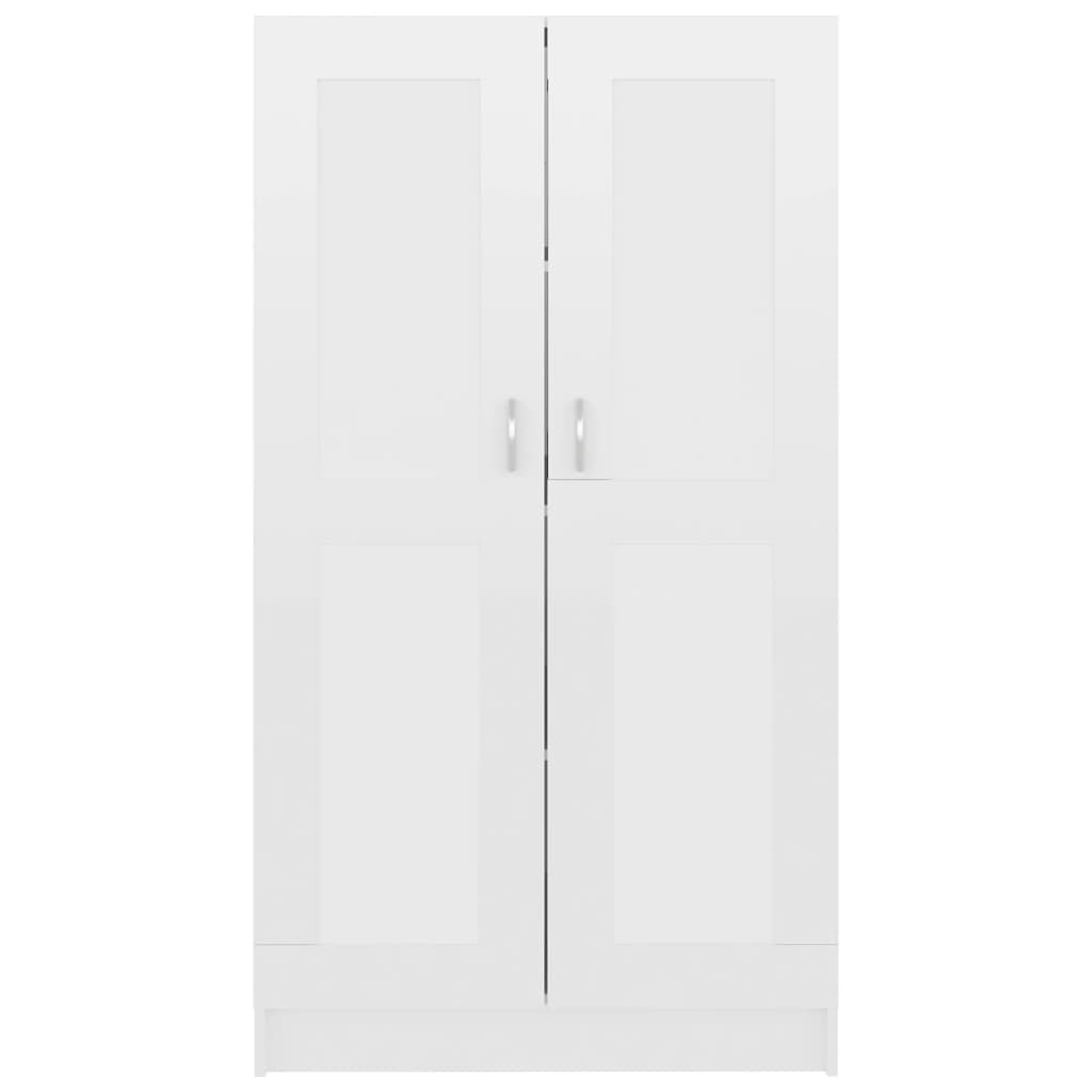 Bücherschrank Hochglanz-Weiß 82,5x30,5x150 cm Holzwerkstoff