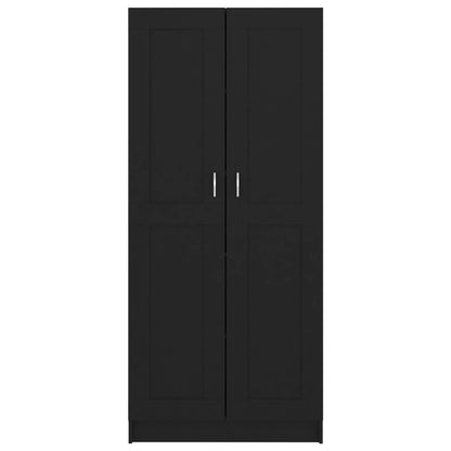 Bücherschrank Schwarz 82,5x30,5x185,5 cm Holzwerkstoff