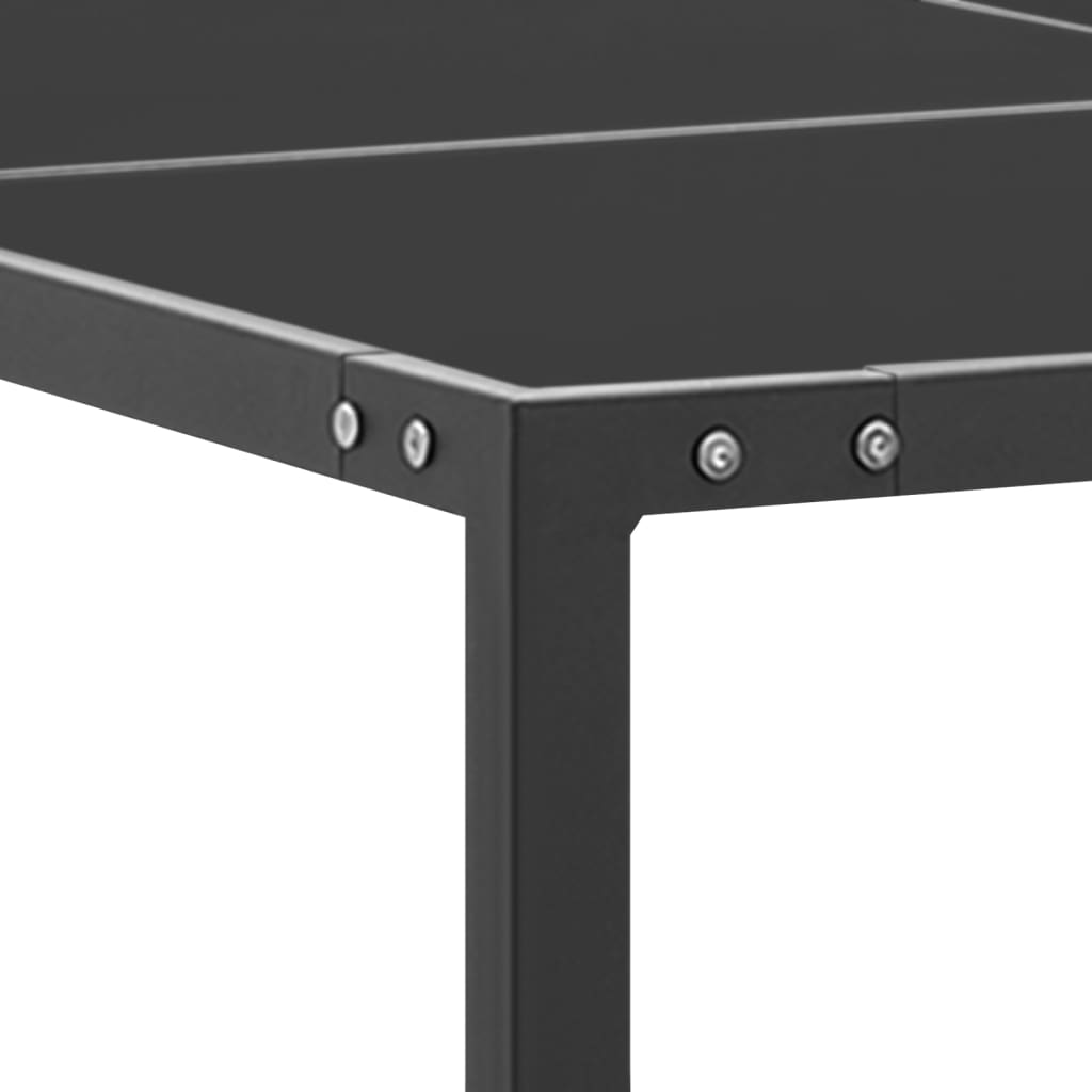 Garden table anthracite 130x130x72 cm steel and glass