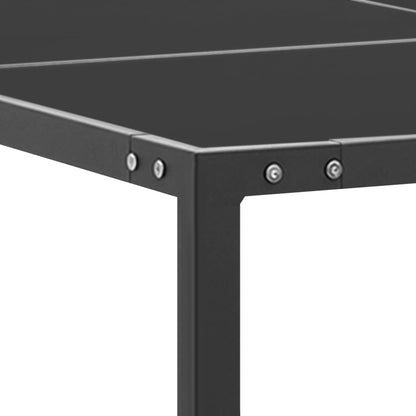 Garden table anthracite 130x130x72 cm steel and glass