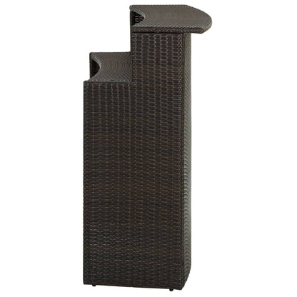 Garden bar table brown 120x55x110 cm poly rattan