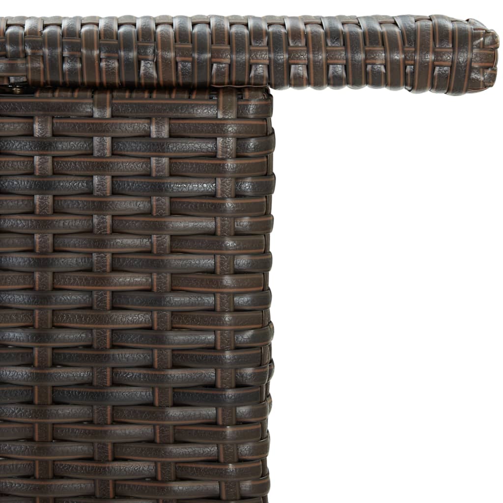 Garden bar table brown 120x55x110 cm poly rattan