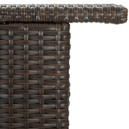 Garden bar table brown 120x55x110 cm poly rattan