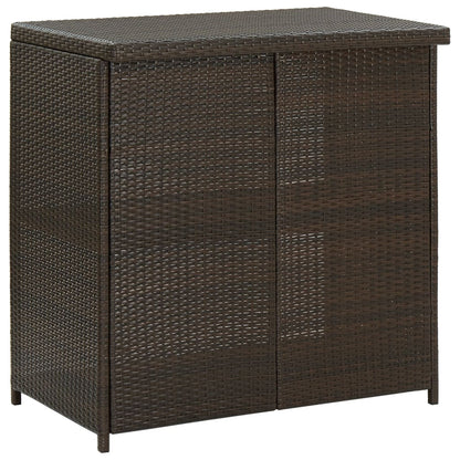 3-piece bar set poly rattan brown