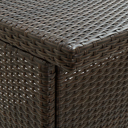 3-piece bar set poly rattan brown