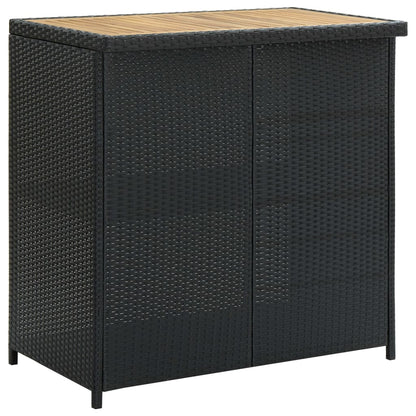 3-pcs. Bar Set Poly Rattan Black