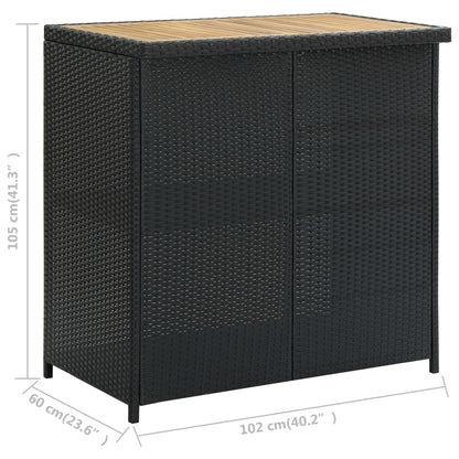 3-pcs. Bar Set Poly Rattan Black