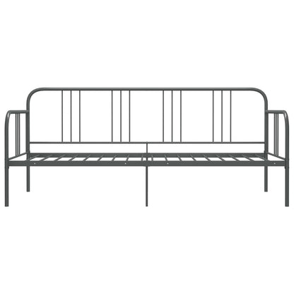 Schlafsofa Bettgestell Grau Metall 90x200 cm