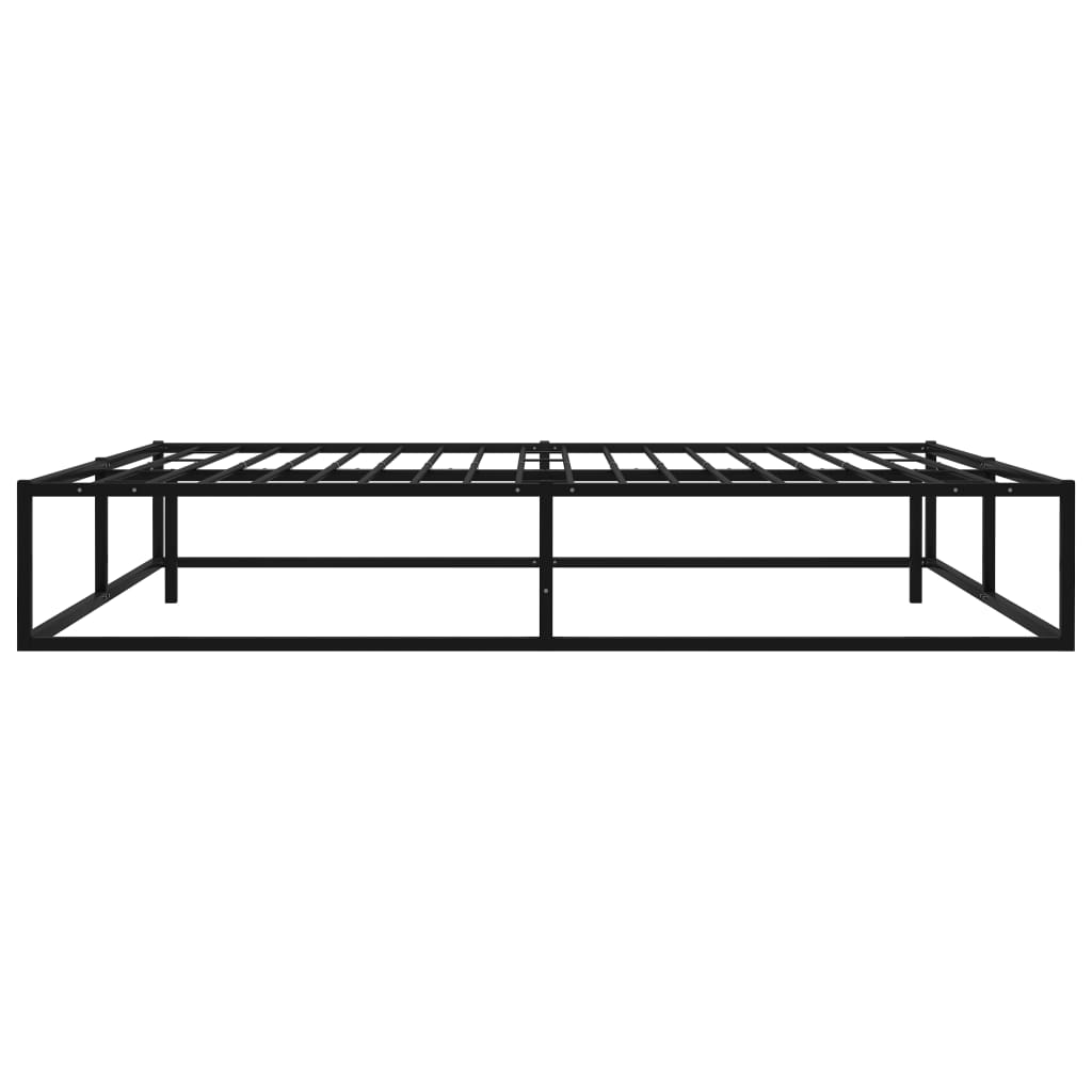 Bed frame black metal 140x200 cm