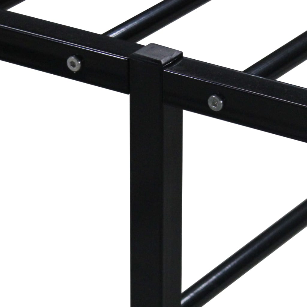 Bed frame black metal 140x200 cm