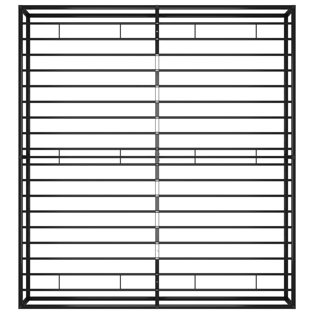 Bed frame black metal 140x200 cm