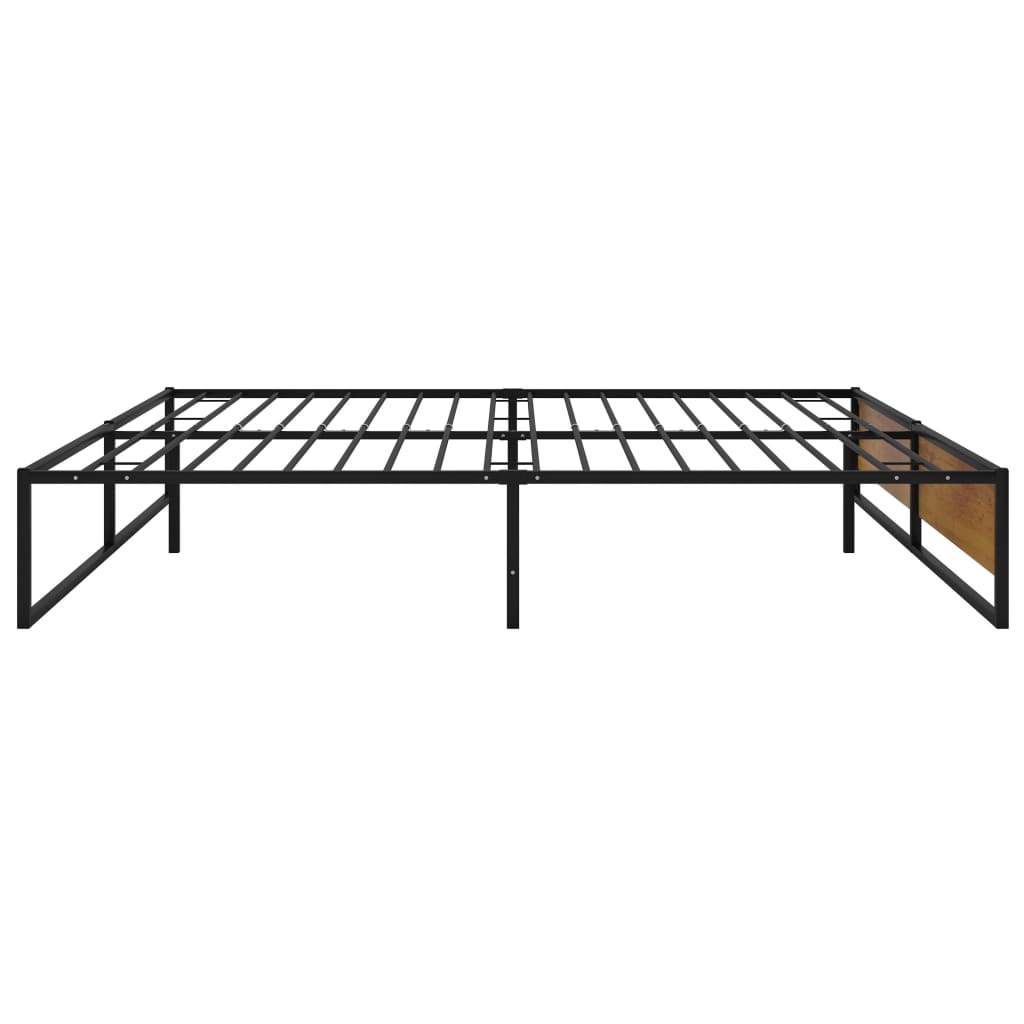 Bed frame black metal 160x200 cm