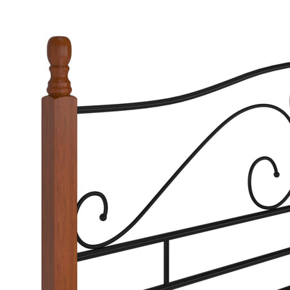 Okvir kreveta crni metalni 200x200 cm