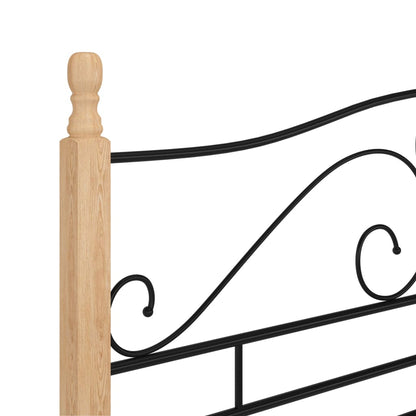 Okvir kreveta crni metalni 200x200 cm