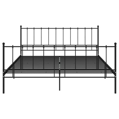 Krevet crni metalni 140x200 cm
