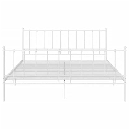 Bett Weiß Metall 180x200 cm