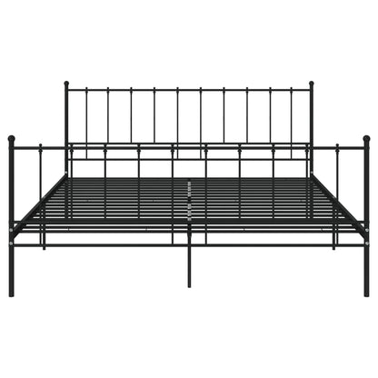 Krevet crni metalni 200x200 cm