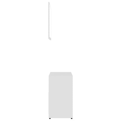 4-piece bathroom furniture set white wood material