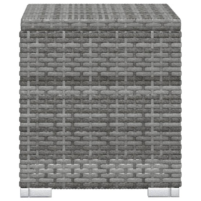 3-piece garden sun loungers with tea table poly rattan grey