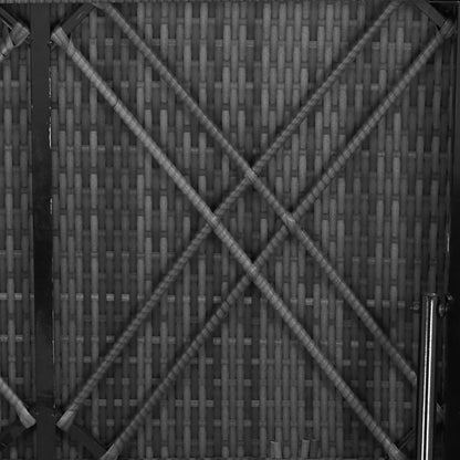 3-piece garden sun loungers with tea table poly rattan grey