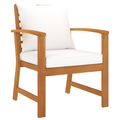 5-piece garden lounge set with cushions made of solid acacia wood