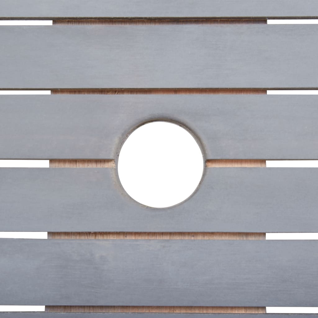 9-piece garden dining set solid wood acacia grey