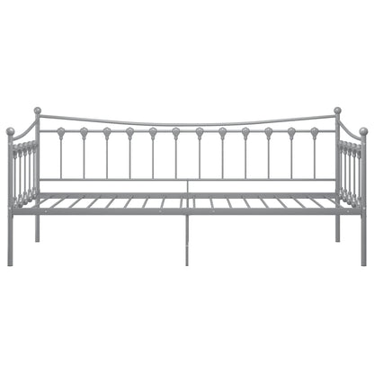 Schlafsofa Bettgestell Grau Metall 90x200 cm