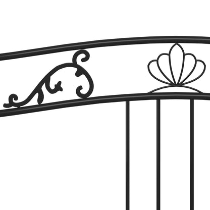 Pull-out sofa bed frame black metal 90x200 cm