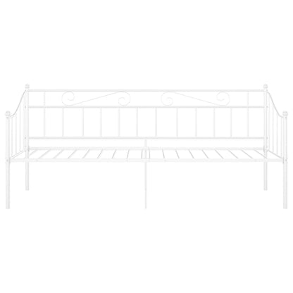 Schlafsofa Bettgestell Weiß Metall 90x200 cm