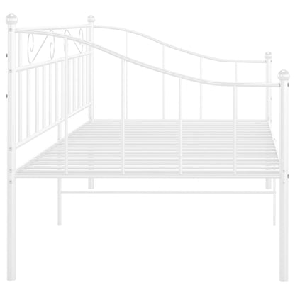 Schlafsofa Bettgestell Weiß Metall 90x200 cm