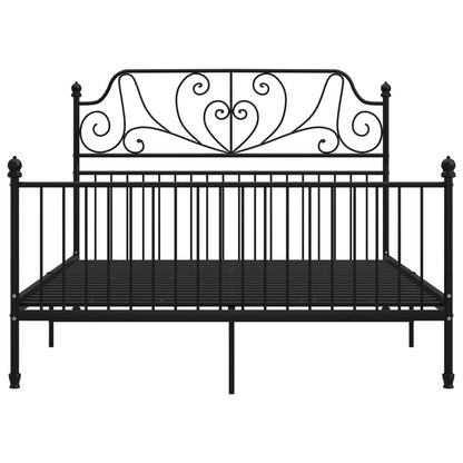 Bettgestell Schwarz Metall 140x200 cm