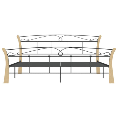 Bettgestell Schwarz Metall 200x200 cm