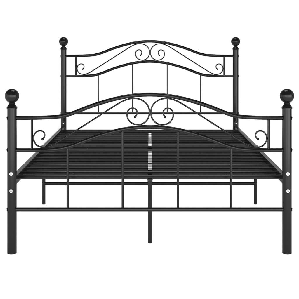 Bett Schwarz Metall 120x200 cm