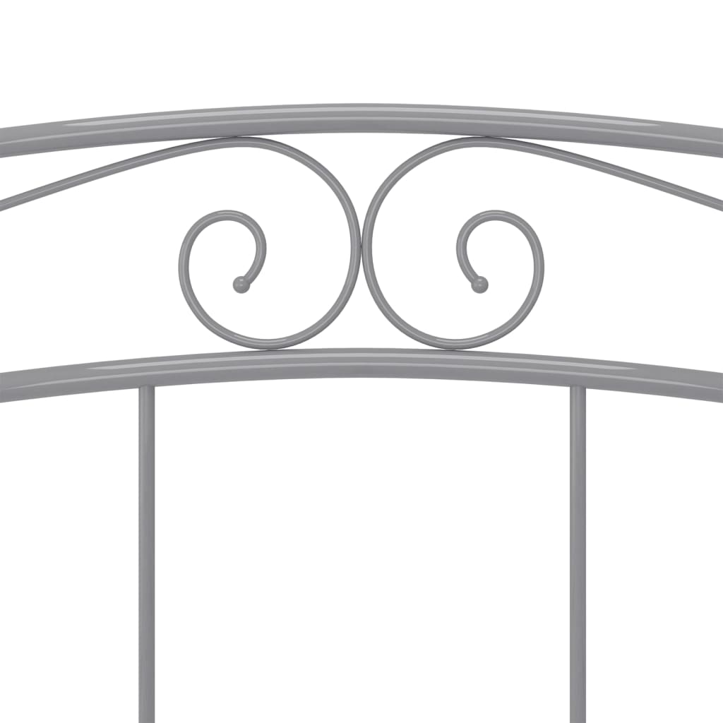 Bed Grey Metal 140x200 cm