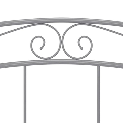 Bed Grey Metal 140x200 cm