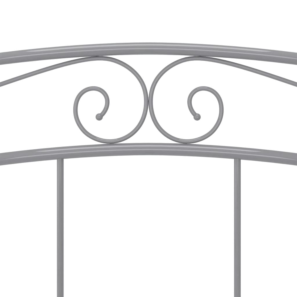 Bed Grey Metal 160x200 cm