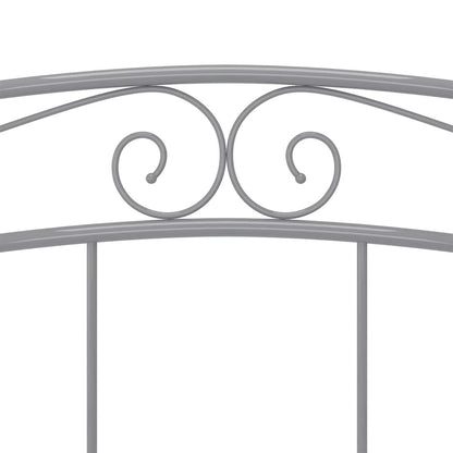 Bed Grey Metal 160x200 cm