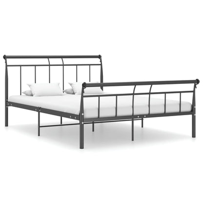 Bed frame black metal 140x200 cm