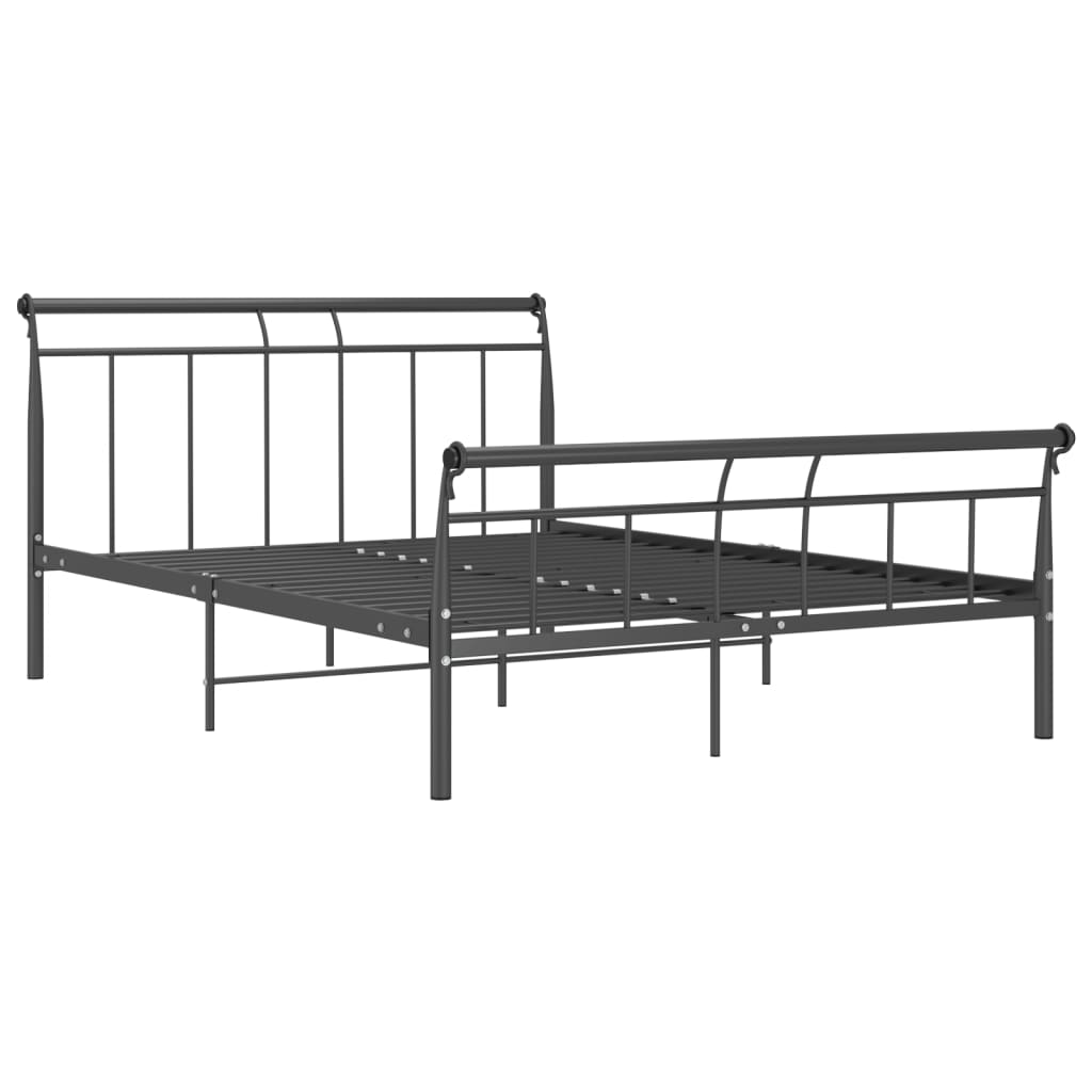 Bed frame black metal 140x200 cm