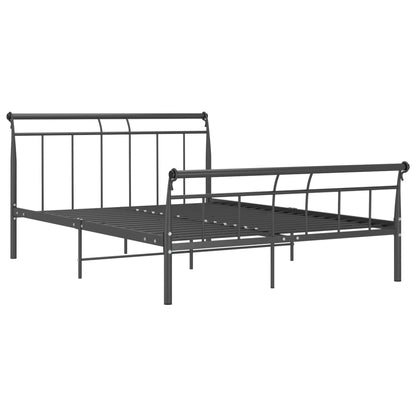 Bed frame black metal 140x200 cm