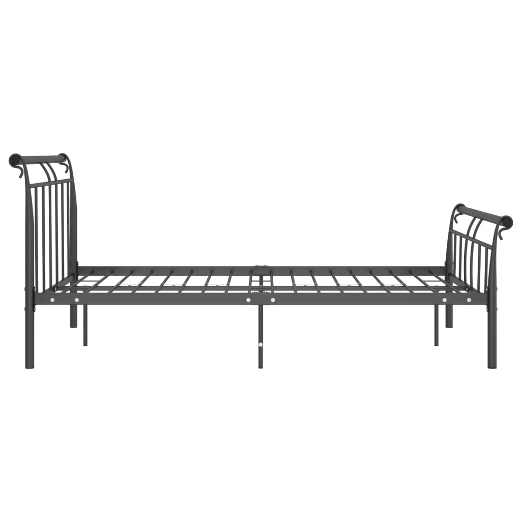 Bed frame black metal 140x200 cm