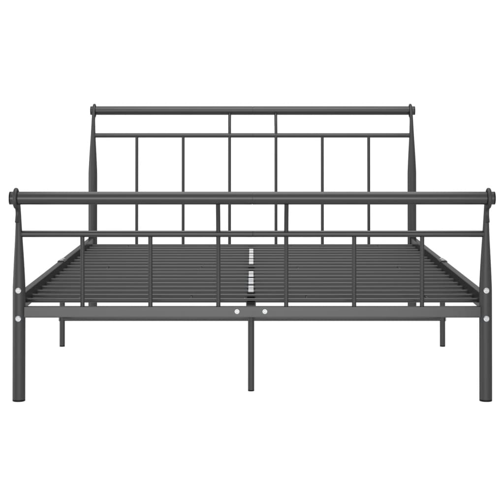 Bed frame black metal 140x200 cm