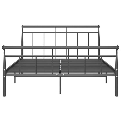 Bed frame black metal 140x200 cm